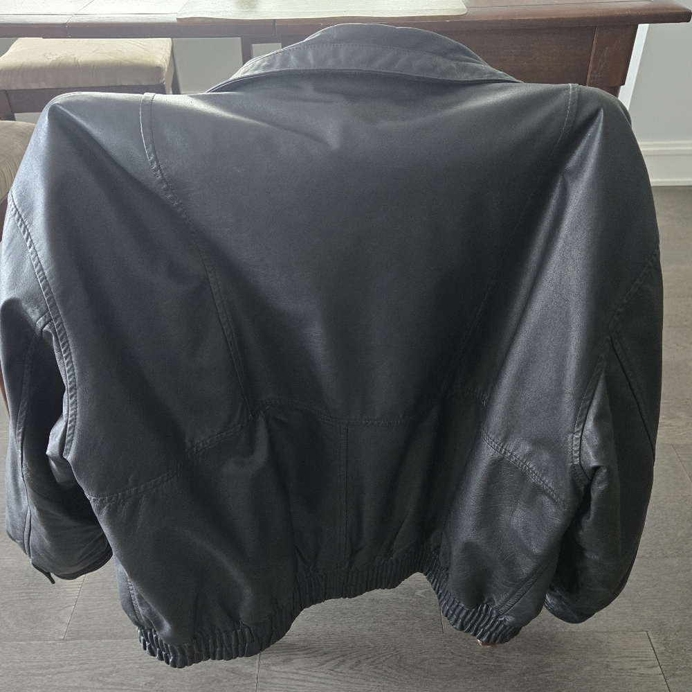 Black Bomber Jacket with Matte Finish